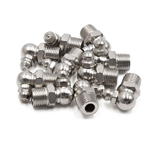 10 Graisseurs M10x1 Coudés 90° Nickelés - Raccords De Graissage Auto Et Moto