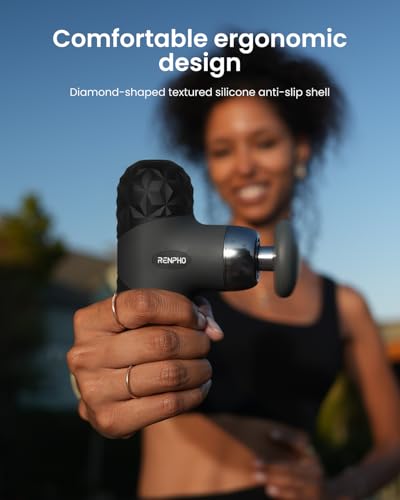 Image of RENPHO Mini Thermal Massage Gun with Heat, Color Silicone Casing, 4 Speeds