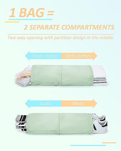 Image of BAGSMART Compression Packing Cubes for Travel, Lightweight Vacation Essentials, Suitcase Organizer Bags, Durable Luggage Organizer, 6 /4 /2 Set Options, Lime