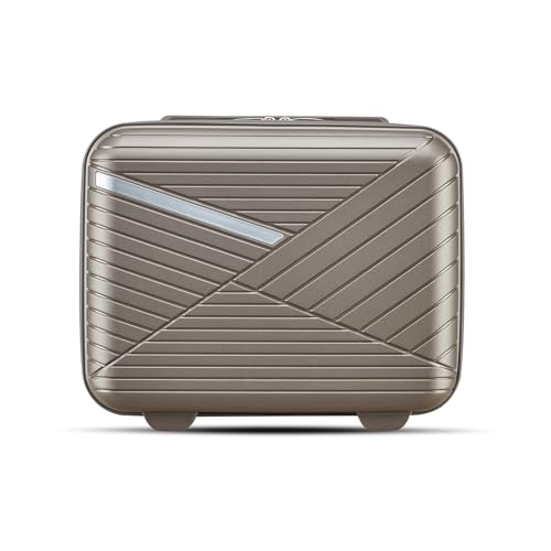 Four-Piece Trolley Case PP Material Family Suitcase Aluminum Trolley Mute Universal Wheels Double-Layer Explosion-Proof Zipper TSA Customs Lock 14 Inch + 20 Inch + 24 Inch + 28 Inch,Gold