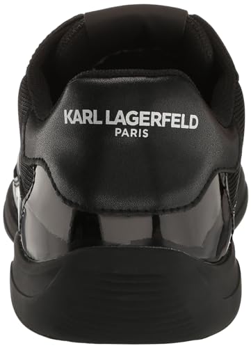 Karl Lagerfeld Paris Men's Patent Leather Camo Black Sole Sneaker3