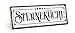 TypeStoff Holzschild mit Spruch – STERNEKÜCHE – im Vintage-Look mit Zitat als Geschenk und Dekoration (Größe: 28,2 x 9,5 cm)