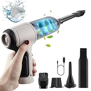 Zabatoco 3 in 1 Handstaubsauger Akku, 9000Pa Mini Handstaubsauger mit Waschbarer Filter, Beutelloser Tragbarer…