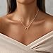 Hothrty Gold Bow Necklace for Women Preppy Dainty Coquette Bow Pendant Choker Simple Cute Small Chain Trendy Necklaces for Women Aesthetic Jewelry Gifts