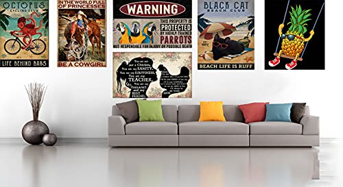Graman Retro Tin Signs Vintage Signs Beach Canvas Print Surfing Boards8x12inch