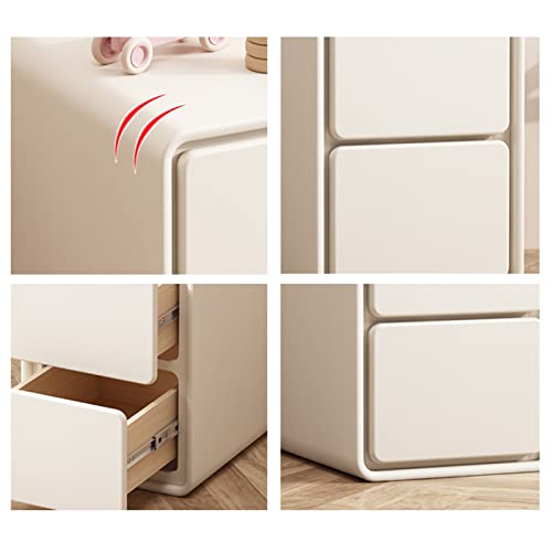 Table de chevet gain de place beige pour ranger les petits espaces