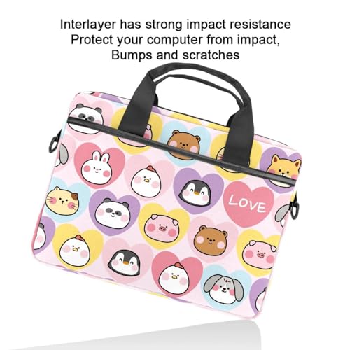 Pochette ordinateur cœur multicolore 13-14.5 pouces le cadeau idéal