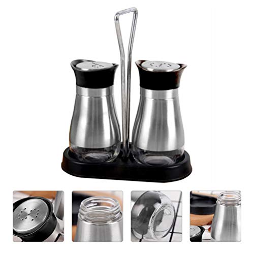 HEMOTON Sal E Pimenta Shaker Tempero Garrafa Frasco de Especiarias Tempero Shaker Jar Recipiente De