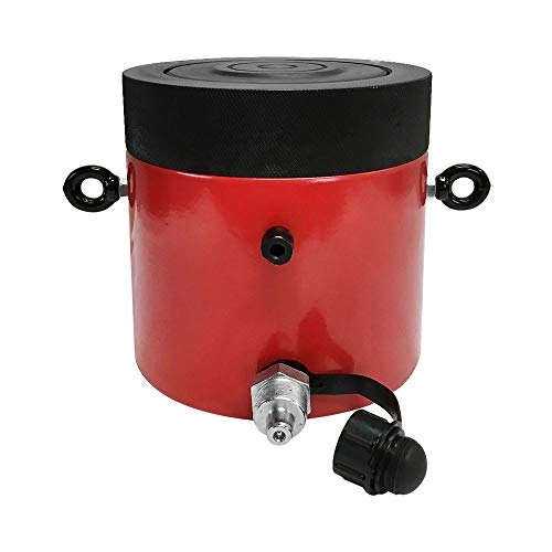 200 Ton Hydraulic Cylinder Ram 50mm Stroke Jack Ram 7.25 Inch Closed Height Lifting with Lock Nut