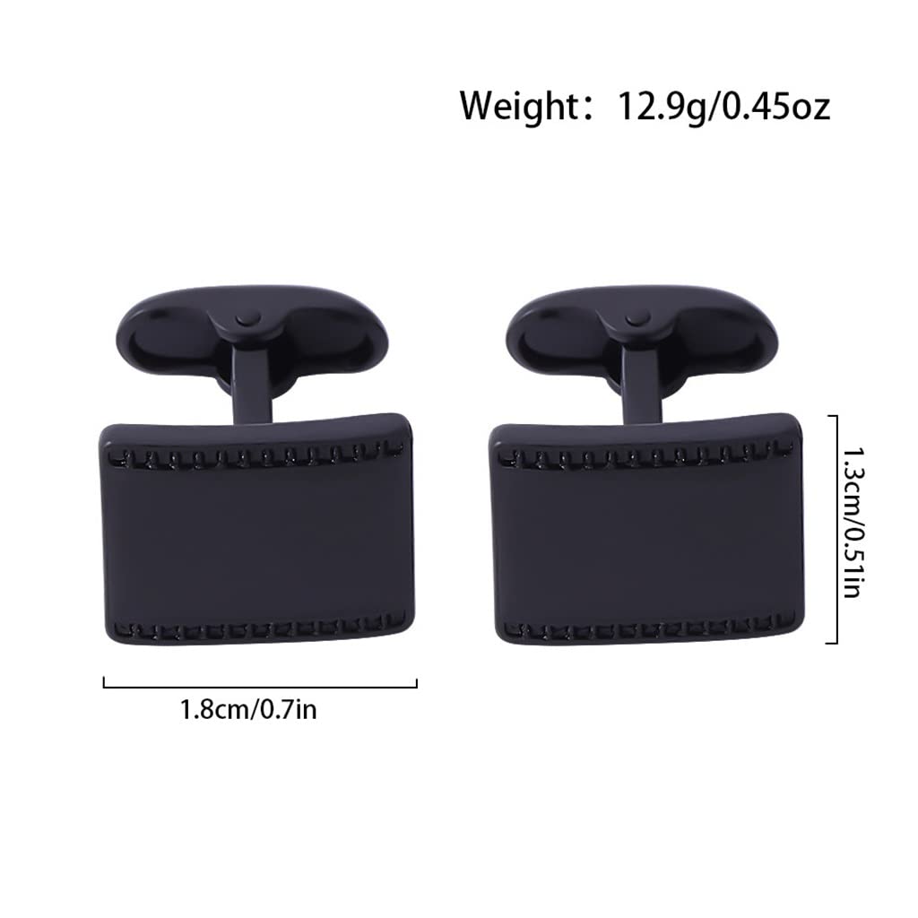Gemelli da uomo Gioielli Gemelli per camicie Bottoni Nero Sabbia Camicia nera Accessori Regalo (D come mostrato)