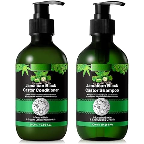 Valleylux Jamaican Black Castor Shampoo and Conditioner Set, & for Hair Growth Strengthener, Infused with Oil to Help Increase thickness Women Men. Cover