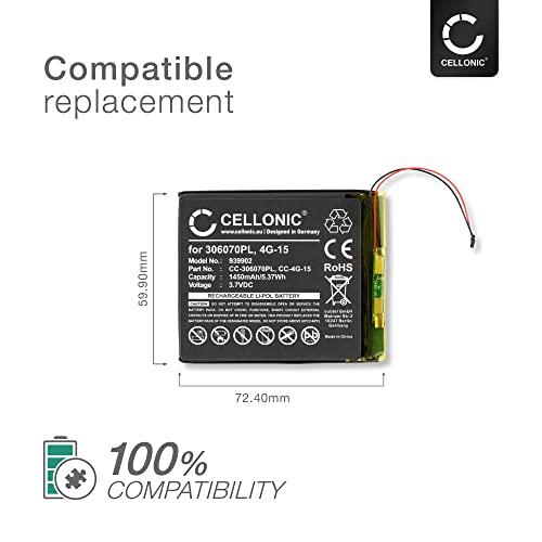 CELLONIC, Bateria do tabletu kompatybilna z Samsung Galaxy Tab A8 SM-X205, SM-X200 (3,7 V, 1450 mAh)