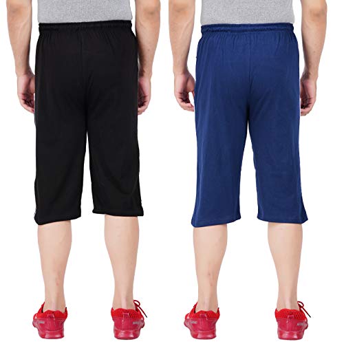 Image of FEEL TRACK Men's Regular Fit Three Fourth Capri (Pack of 2)