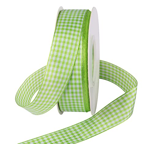 Ribbonitlux Gingham Ribbon, 25mm X 22 Meters, Plaid Checkered Ribbon with Woven Edge - Image 4