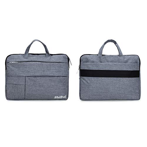 Image of SHIBUI Waterproof and Multi-Pocket Laptop Sleeve Handbag Compatible 12-13.3 Inch New 2018 Release A1932, A1989 & A1706 & A1708 | MacBook Air | 12.9 Inch iPad Pro (15 Inch, Grey)