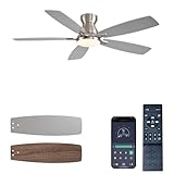 NKPU Ceiling Fans with Lights, Low Profile Ceiling Fan with Light and Remote/APP...