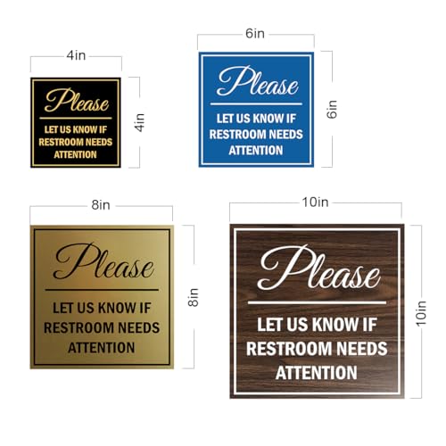 Panneau Restroom Needs Attention résistant aux intempéries