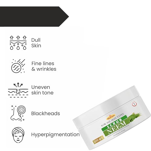 Image of Khadi 100% Pure & Herbal Neem Scrub - Anti-Acne & Purifying Face & Body Exfoliator - 200g