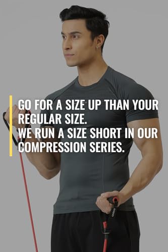 Image of FUAARK Nylon Seamless Compression Half Sleeves Dry Fit T-Shirts for High Performance in Gym & Workout