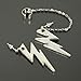 Lightning bolt earring HANDMADE Silver dangle large earrings Thunderbolt Flash Jewelry Unusual statement ear cuff Men unisex earrings gift for him