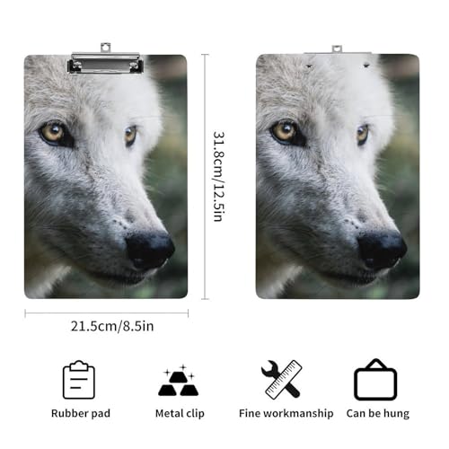 Porte-bloc Loup Blanc A4 pour écrire sans table au bureau - 2