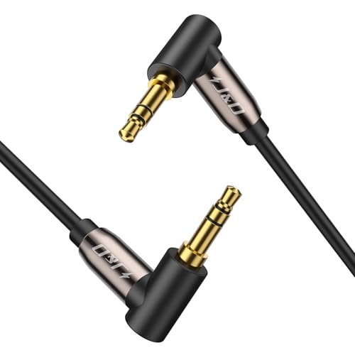 Cable auxiliar de audio estéreo 3.5mm, 4.88 m, ángulo recto miniatura 1