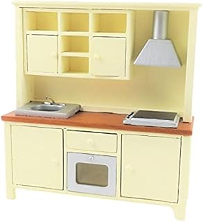 Melody Jane Dollhouse Complete Cream Kitchen Unit with Sink Oven & Hob 1:12