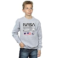 Absolute Cult NASA Boys Space Admin Sweatshirt Sport Grey 7-8 Years