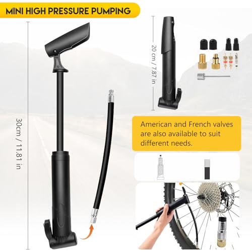 GOHHME Fahrrad Reparaturset 16-in-1-Multifunktionswerkzeug Fahrrad Werkzeugset mit Wasserdichtem Deckel Mini-Pumpe 12 Reifenflicken mit Kleber Praktische Aufbewahrung Fahrrad Zubehör