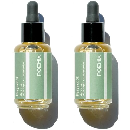 Poemia Siero Acne Viso Brufoli e Pori Dilatati Bio Vegano con Acido Mandelico Niacinamide Tea Tree Oil per Pelle Mista e Grassa Made In...