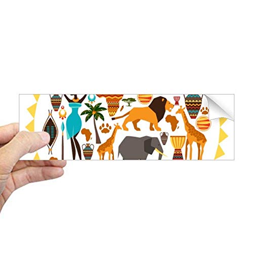 Calcomanía rectangular africana resistente al agua para parachoques y ventanas 2