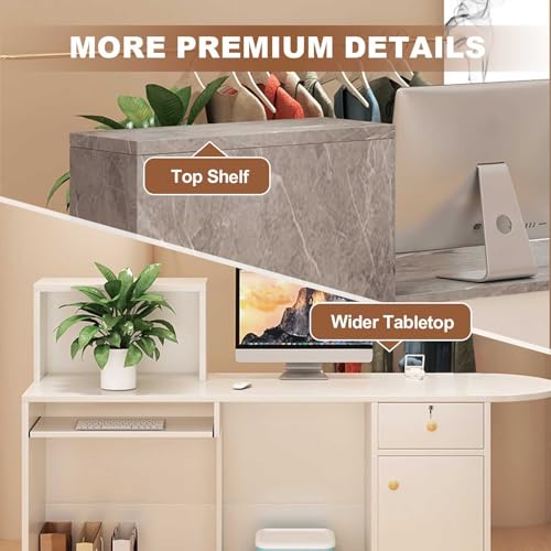 Mostrador de recepción con cajones mueble de recepción led 5