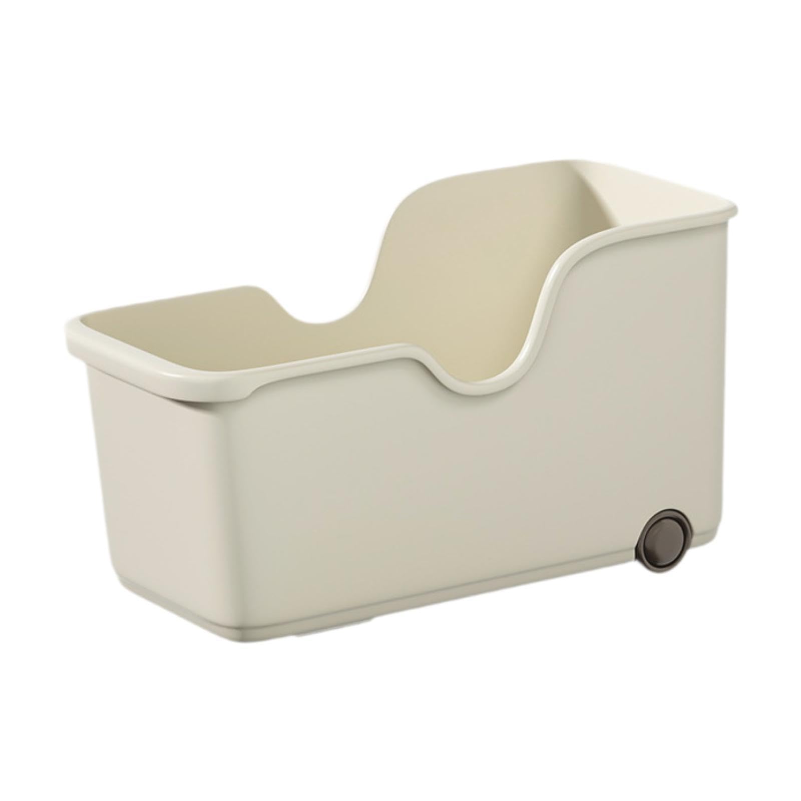 Contenedor de Almacenamiento, Cesta de Almacenamiento con Ruedas, organización de despensa, contenedor de Almacenamiento rodante, Cajas para baño, L
