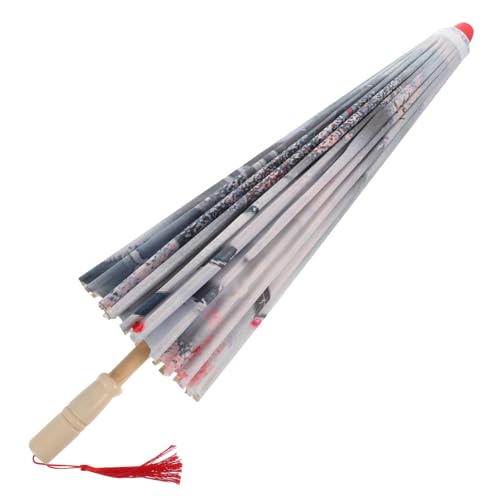 NIYANGLE Exquisite Patterned Silk Umbrella Stage Prop Oil Paper Decoration for Dance Wedding Random