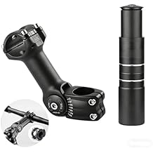 Bike Stem Riser,Oxidation Process,Anti-Rust and Wear-Resistant,28.6mm Bike Fork Aluminum Adjustable 150mm,Bike Stem 31.8mm,Adjustable 120 Degree 110mm,Suitable for Mountain Bike, Road Bike