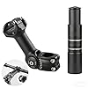 Bike Stem Riser,Oxidation Process,Anti-Rust and Wear-Resistant,28.6mm Bike Fork Aluminum Adjustable 150mm,Bike Stem 31.8mm,Adjustable 120 Degree 110mm,Suitable for Mountain Bike, Road Bike