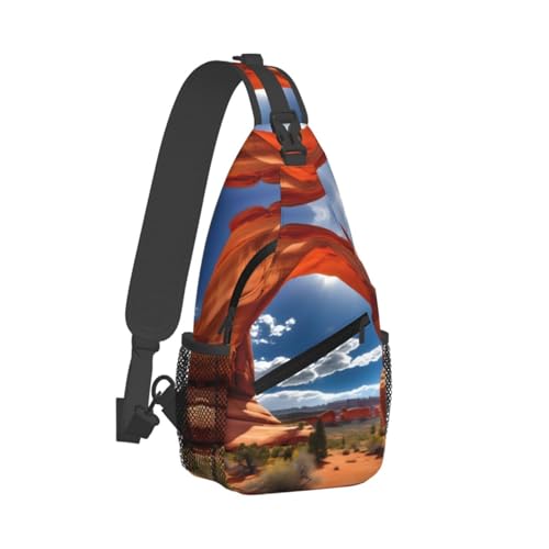 Bolso cruzado mochilero Arches National Park negro miniatura 2