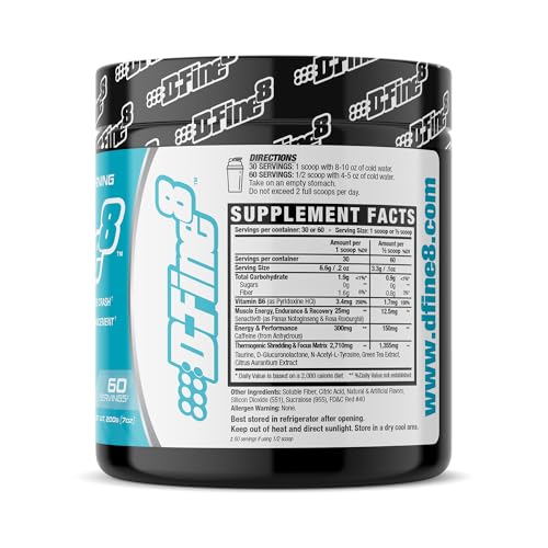 Image of Thermogenic Pre-Workout Energy Powder & Shredding Supplement, Boost Energy Mood & Focus, Sugar Free, Contains Senactiv, Endurance, 300mg Caffeine, N-Acetyl-L-Tyrosine (Hawaiian Punch)