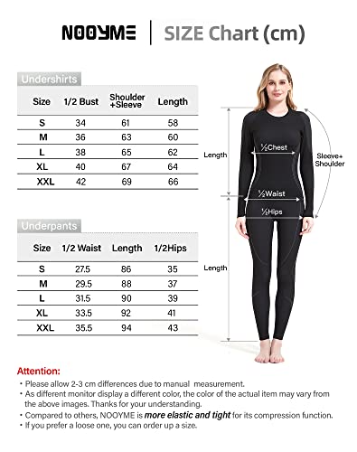 NOOYME Intimo Termico Donna Biancheria Intima Termica Funzionale Donna Pantaloni e Maglia Termica Traspirante Asciugatura Rapida per Sci Corsa Palestra - Image 7