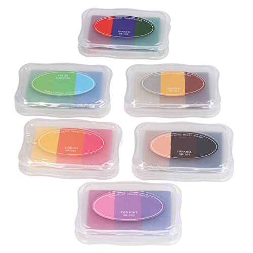Washable Stamp Pad, Sr Gradient Soft Elastic Sponge 3 Colors Easy To Craft Ink Stamps Pads Set For Exhibition #TOP5