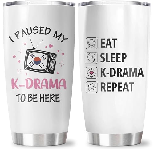 CVROY Korean Drama Gifts Tumbler 20OZ 1PC, Korean Gifts for Women/Men, K Drama Present, K-Drama Merch, K Pop Gift Ideas for Teen Girl, Kdrama Birthday Cup Mug
