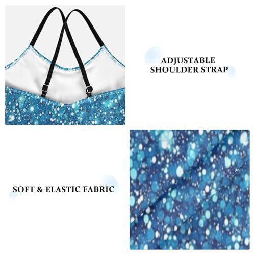 Pigsaly Girls One Piece Swimsuits Dark Cyan Aqua Gradient Flashing Glitter Kids Cross Back Swimwear Sport Bathing Suit 3T3