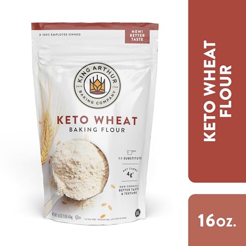 Image of King Arthur, Keto Wheat Flour Blend, Keto Friendly, 1-to-1 Substitute for All- Purpose Flour, 16 Ounces (Pack of 4)