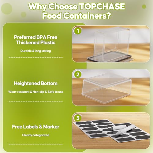 42 PCS Food Storage Containers with Lids (21 Containers & 21 Lids) - Reusable Plastic Food Containers for Kitchen Storage and Organization BPA-Free Leakproof Meal Prep Container with Labels & Pen - Image 5