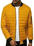 Herren Übergangsjacke OZONEE Herren Übergangsjacke Jacke Übergang Jacken Herbst Bomberjacke Stehkragen Kapuze Steppjacke Kapuzenjacke Leichte Outdoor Puffer Jacket Gepolstert JS/MY02 Camel XL