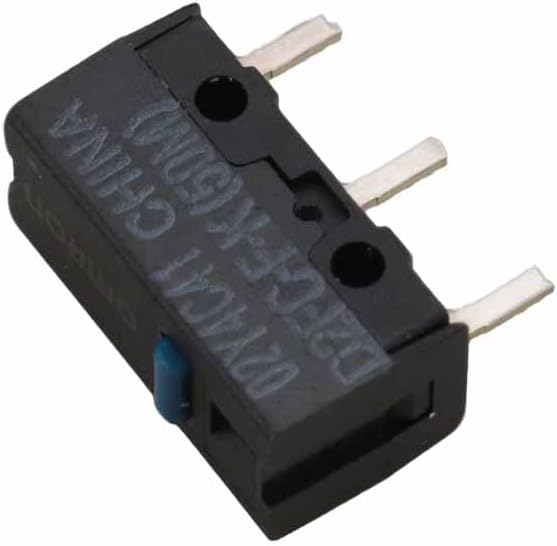 4PCS Micro Switch D2FC-F-K 50M Mouse Micro Switch 0.23x0.47x0.29In Service Life Up to 50 Million Times Micro Switch Blue Button Dot Black
