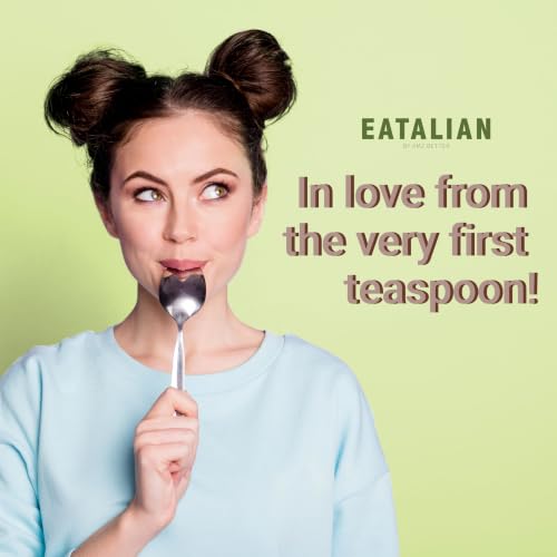 Image of EATALIAN by AMZ BETTER Pistachio Cream with Sweet Crunchy Cookies, 35.02 oz /1000 gr, Delicious Spread with a Uniquely Sweet Taste, Ideal on Bread, Excellent for Dubai Chocolate, Made in Italy