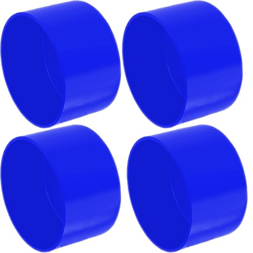 Image of 4Pcs Rubber End Caps ID 75mm (3 inch) Blue Flexible Protective Caps Soft Elastic Dustproof Cover for Rod Tube Screw Bolt