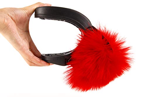 Image of Hangrui Women's Faux Fur Slides, Open Toe Cute Fluffy Slippers, Comfortable Furry Sandals