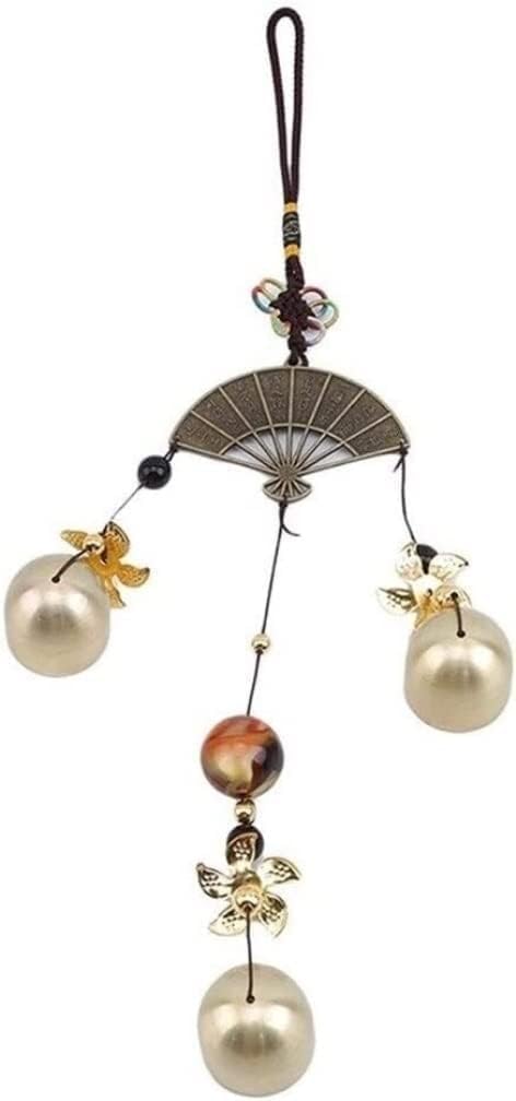 GeRRiT Wind Chime, Decor Windchimes Windchime Wind Chimes Outdoor Bronze Yard Decoration Chinese Style Chime with Poem Caved On The Fan Multi Tubes Wind Chime